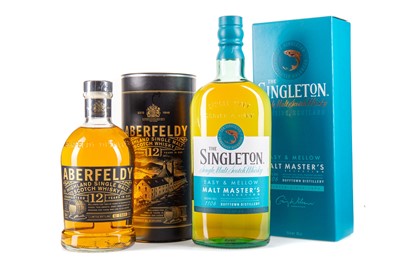 Lot 166 - ABERFELDY 12 YEAR OLD AND THE SINGLETON OF DUFFTOWN MALT MASTER'S SELECTION