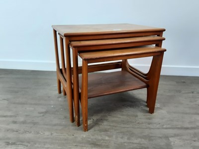 Lot 371 - RETRO TEAK NEST OF TABLES