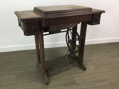 Lot 374 - SINGER TREADLE SEWING MACHINE