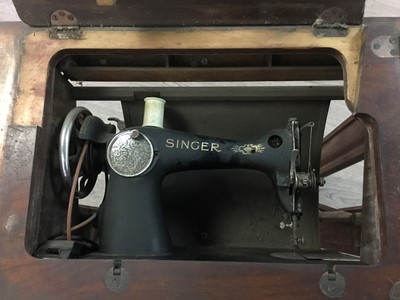 Lot 374 - SINGER TREADLE SEWING MACHINE