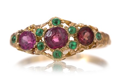 Lot 603 - VICTORIAN GARNET DRESS RING