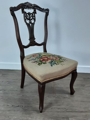 Lot 466 - VICTORIAN MAHOGANY CHAIR