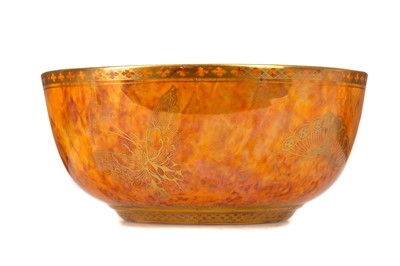Lot 503 - WEDGWOOD, BUTTERFLY & PEACOCK LUSTRE BOWL