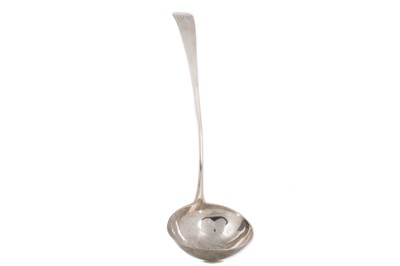 Lot 116 - GEORGE III SILVER SOUP LADLE