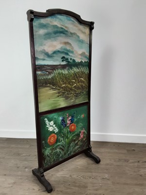 Lot 494 - EARLY 20TH CENTURY FOLK ART FIRESCREEN