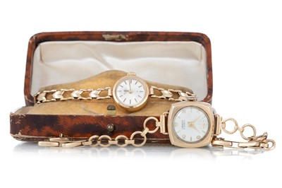 Lot 859 - TWO GOLD WRIST WATCHES