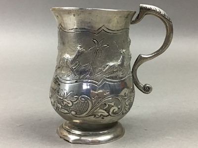 Lot 523 - BURMESE WHITE METAL TANKARD