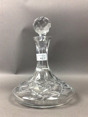 Lot 592 - SHIP'S CRYSTAL DECANTER