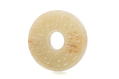 Lot 1140 - CHINESE JADE BI DISC