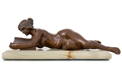 Lot 510 - ART DECO BRONZE FIGURAL SCULPTURE