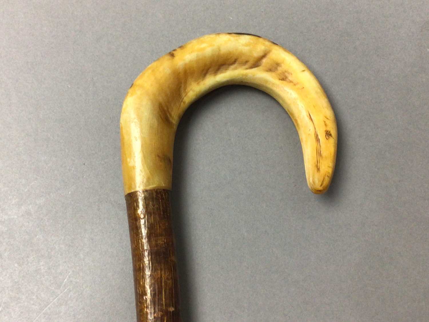 Lot 624 - RAMS HORN HANDLE WALKING STICK