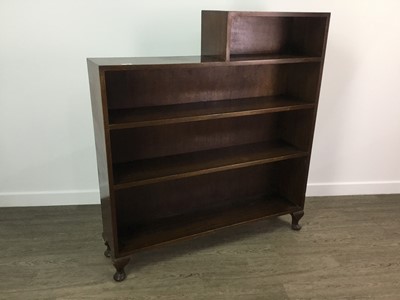 Lot 483 - MAHOGANY OPEN BOOKCASE