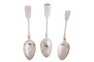 Lot 131 - THREE 19TH CENTURY SILVER DINING SPOONS