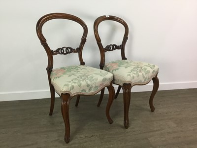 Lot 803 - SET OF SIX VICTORIAN WALNUT BALLOON BACK DINING CHAIRS