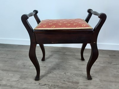 Lot 253A - MAHOGANY PIANO STOOL