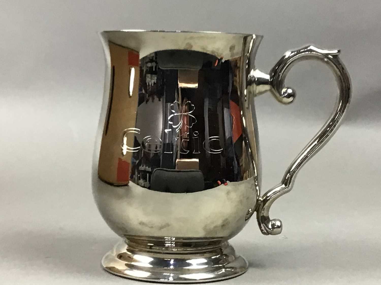 Lot 8 - SILVER PLATED TANKARD