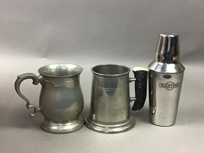 Lot 8 - SILVER PLATED TANKARD