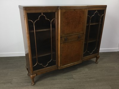 Lot 333A - WALNUT BREAKFRONT BOOKCASE