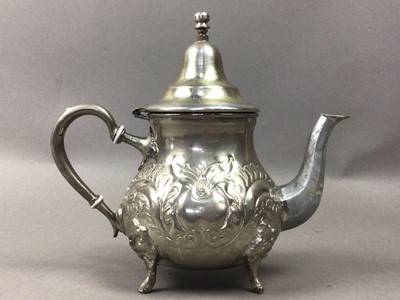 Lot 9 - GROUP OF SILVER PLATED TEA POTS