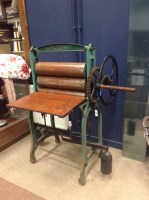 Lot 1340 - LATE 19TH CENTURY CAST IRON MANGLE BY SHAW AND...