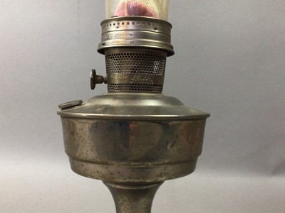 Lot 53 - PLATED OIL LAMP