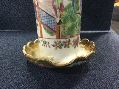 Lot 1073 - CHINESE CANTON FAMILLE ROSE VASE