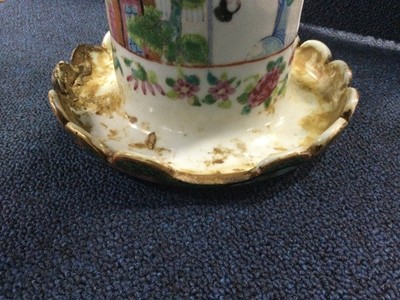 Lot 1073 - CHINESE CANTON FAMILLE ROSE VASE
