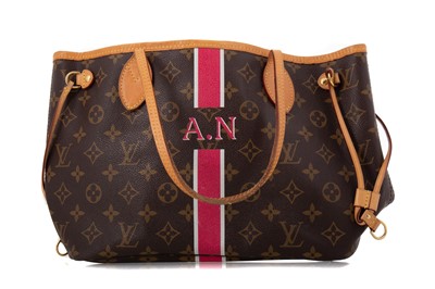 Lot 171 - LOUIS VUITTON, 'NEVERFULL' PERSONALISED TOTE BAG