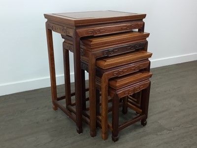 Lot 140 - CHINESE NEST OF FOUR TABLES