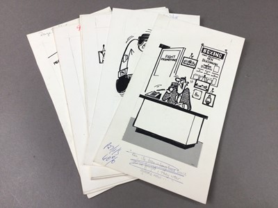 Lot 141 - CARTOONS  ON CARDBOARD