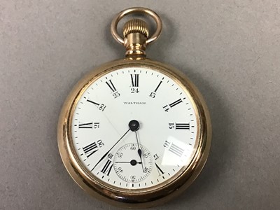 Lot 30 - GOLD PLATED POCKET WATCH