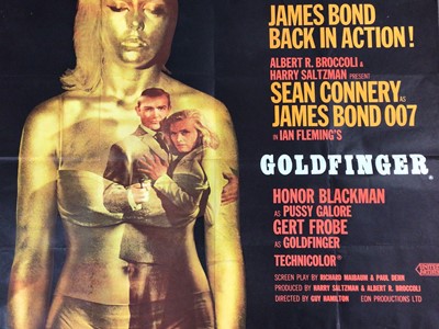 Lot 922 - JAMES BOND, ORIGINAL GOLDFINGER CINEMA QUAD POSTER