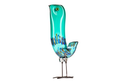 Lot 512 - ALESSANDRO PIANON (ITALIAN, 1931-84) FOR VETRERIA VISTOSI, PULCINO MURANO GLASS BIRD