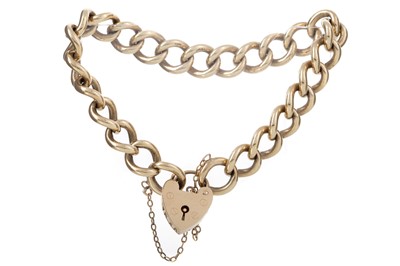 Lot 433 - NINE CARAT GOLD CURB LINK BRACELET