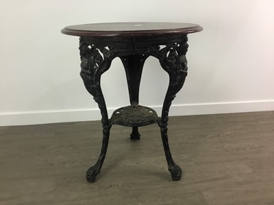 Lot 224 - CAST IRON PUB TABLE