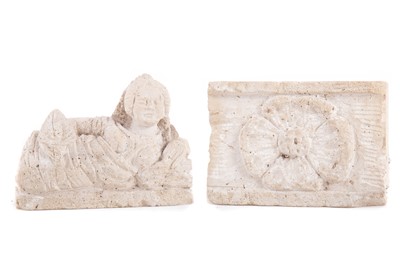 Lot 831 - TWO LIMESTONE ARCHITECTURAL CARVINGS