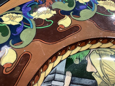 Lot 539 - FREDERICK RHEAD (BRITISH, 1880–1942) FOR WILEMAN & CO, FOLEY POTTERY 'INTARSIO' CHARGER