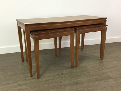 Lot 234 - TEAK NEST OF THREE TABLES