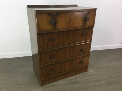 Lot 238 - 20TH CENTURY WALNUT CHEST OF DRAWERS