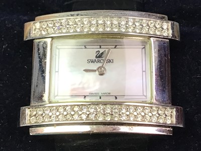 Lot 239 - SWAROVSKI CRYSTAL SET WRIST WATCH