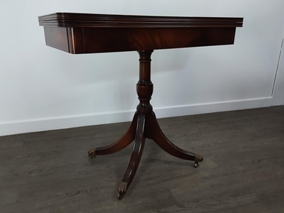 Lot 273 - MAHOGANY FOLDING CARD TABLE