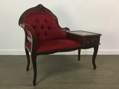 Lot 243 - MAHOGANY TELEPHONE SEAT