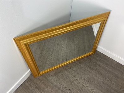 Lot 256 - MODERN GILT FRAMED WALL MIRROR