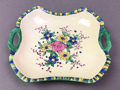 Lot 336 - PAIR OF HELEN PAXTON BROWN HAND PAINTED OF DISHES