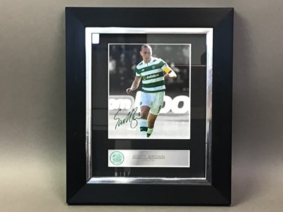 Lot 340 - JACKIE MCNAMARA, SCOTT BROWN AND JAMES FORREST OF CELTIC F.C. FRAMED DISPLAYS