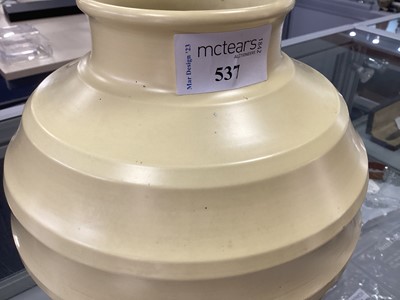 Lot 291 - KEITH MURRAY (NEW ZEALAND, 1892-1981) FOR WEDGWOOD, FOOTBALL VASE