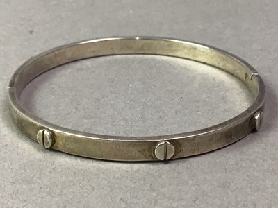 Lot 312 - TWO SILVER BANGLES