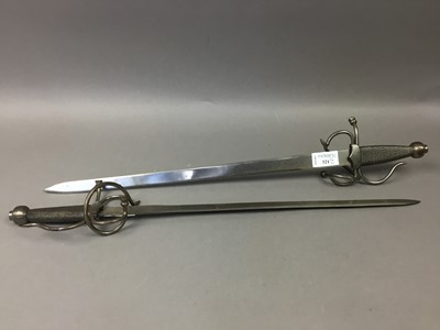 Lot 321 - PAIR OF REPRODUCTION SWORDS
