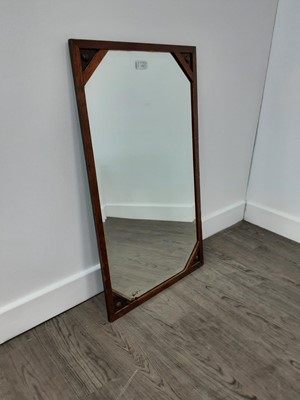 Lot 372 - OAK WALL MIRROR