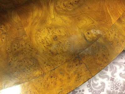 Lot 836 - REGENCY BURR WALNUT DINING TABLE
